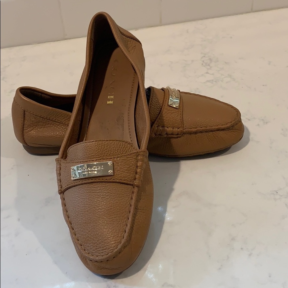 Coach leather driving moccasins size 7.5